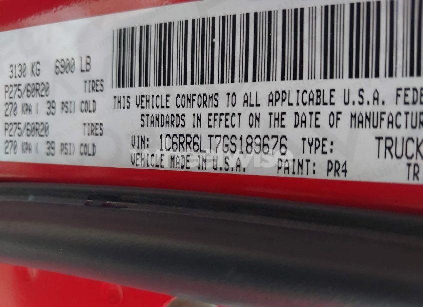 Photo 9 of 2016 Ram 1500 LONE STAR (VIN 1C6RR6LT7GS189676)