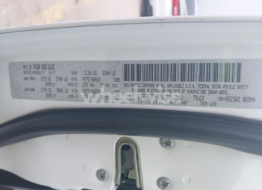 Photo 9 of 2017 Ram 1500 (VIN 1C6RR6LT7HS791379)