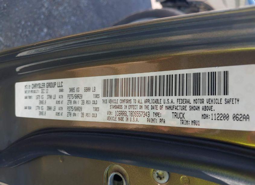 Photo 9 of 2013 Ram 1500 LONE STAR (VIN 1C6RR6LT8DS557343)