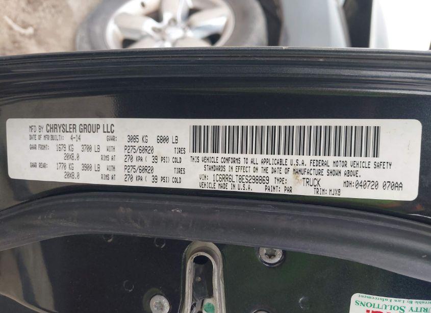 Photo 9 of 2014 Ram 1500 LONE STAR (VIN 1C6RR6LT8ES298869)