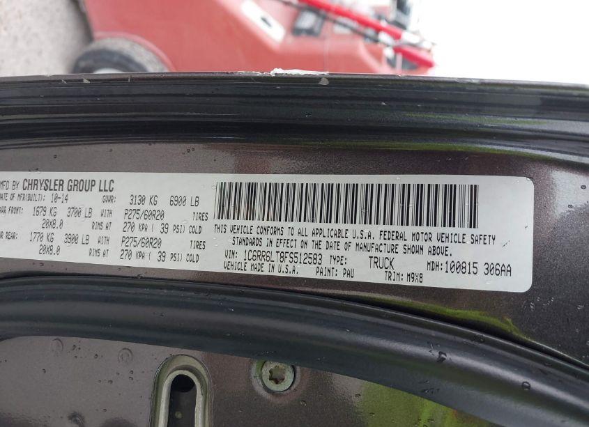 Photo 9 of 2015 Ram 1500 LONE STAR (VIN 1C6RR6LT8FS512583)