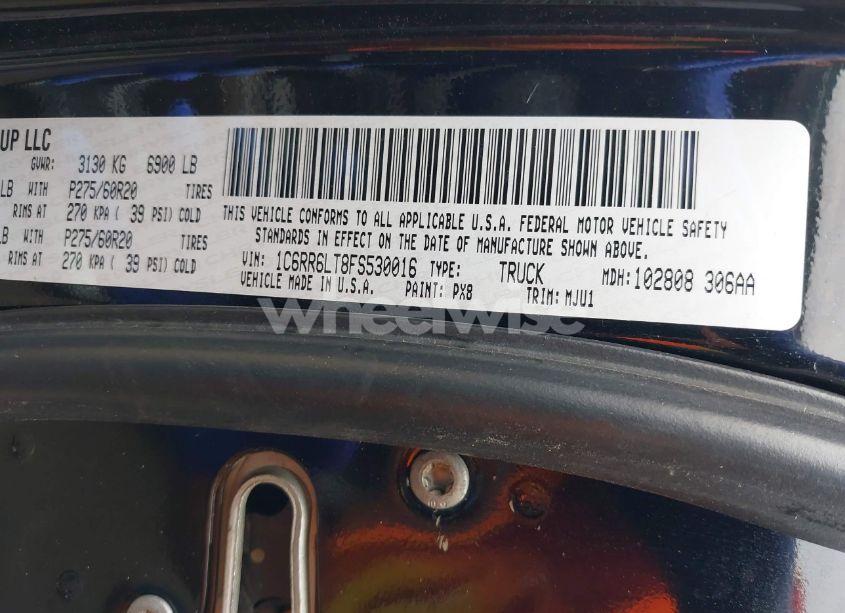 Photo 9 of 2015 Ram 1500 LONE STAR (VIN 1C6RR6LT8FS530016)