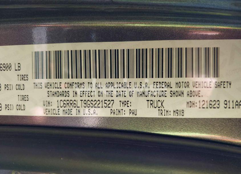 Photo 9 of 2016 Ram 1500 LONE STAR (VIN 1C6RR6LT9GS221527)