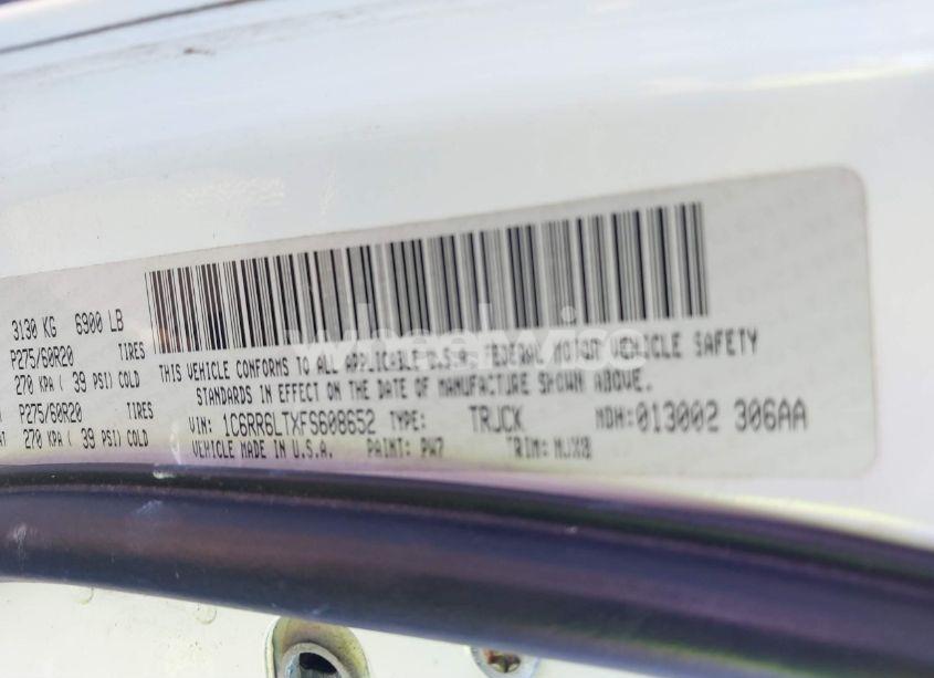 Photo 9 of 2015 Ram 1500 LONE STAR (VIN 1C6RR6LTXFS608652)