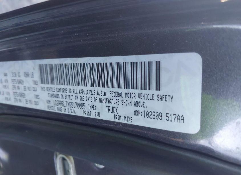 Photo 9 of 2016 Ram 1500 BIG HORN (VIN 1C6RR6LTXGS170085)