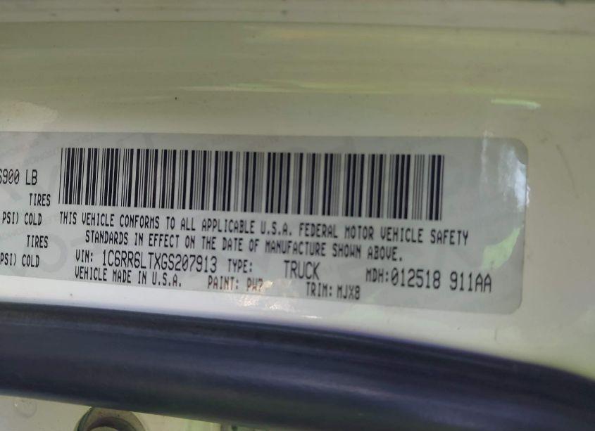 Photo 9 of 2016 Ram 1500 LONE STAR (VIN 1C6RR6LTXGS207913)