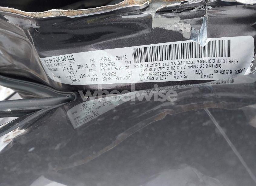 Photo 9 of 2018 Ram 1500 SPORT 4X2 5'7 BOX (VIN 1C6RR6MT4JS127013)