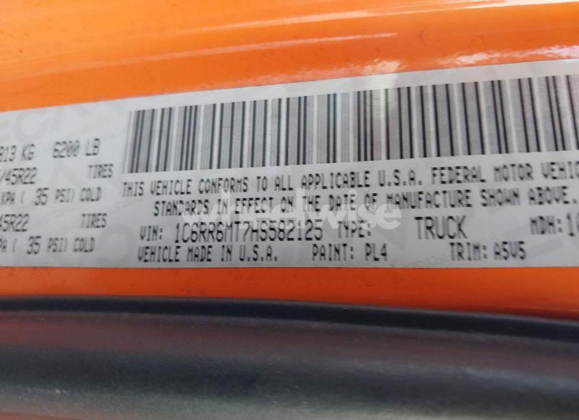 Photo 9 of 2017 Ram 1500 (VIN 1C6RR6MT7HS582125)