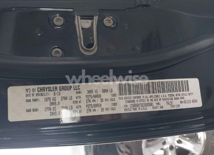 Photo 9 of 2013 Ram 1500 SPORT (VIN 1C6RR6MT8DS665881)