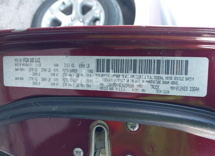 Photo 9 of 2018 Ram 1500 LARAMIE 4X2 5'7 BOX (VIN 1C6RR6NM6JS234586)