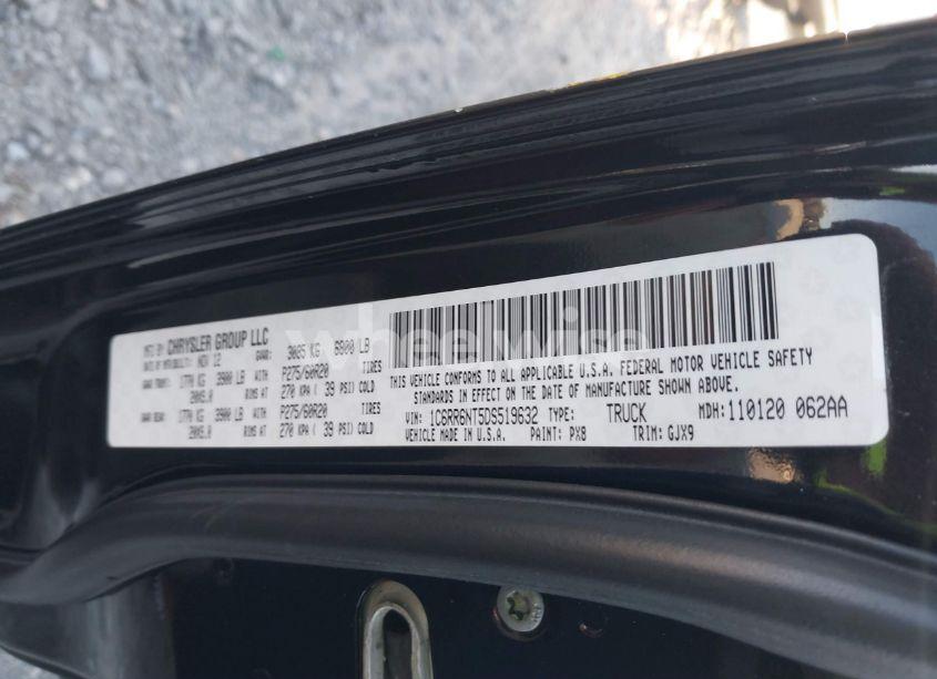 Photo 9 of 2013 Ram 1500 LARAMIE (VIN 1C6RR6NT5DS519632)