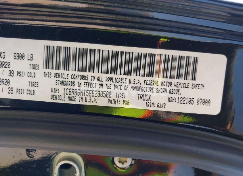 Photo 9 of 2014 Ram 1500 LARAMIE (VIN 1C6RR6NT5ES238500)