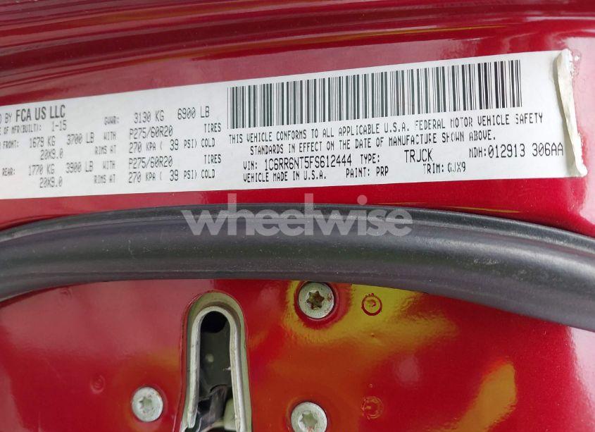 Photo 9 of 2015 Ram 1500 LARAMIE (VIN 1C6RR6NT5FS612444)