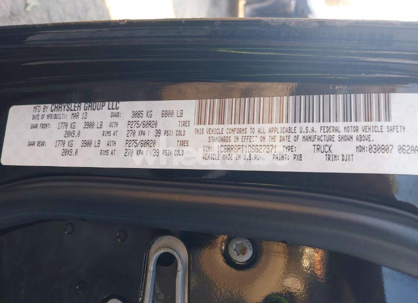 Photo 9 of 2013 Ram 1500 LARAMIE LONGHORN EDITION (VIN 1C6RR6PT1DS627971)