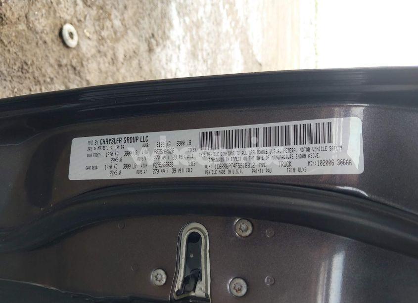 Photo 9 of 2015 Ram 1500 LARAMIE LIMITED (VIN 1C6RR6PT4FS518312)