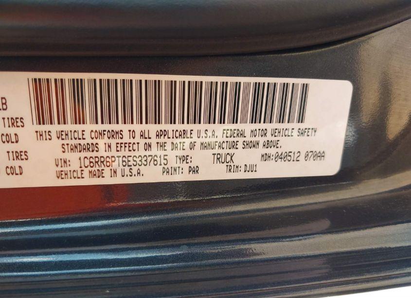 Photo 9 of 2014 Ram 1500 LONGHORN (VIN 1C6RR6PT6ES337615)