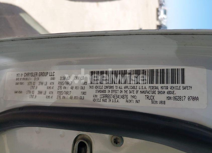 Photo 9 of 2014 Ram 1500 TRADESMAN (VIN 1C6RR6ST4ES414876)