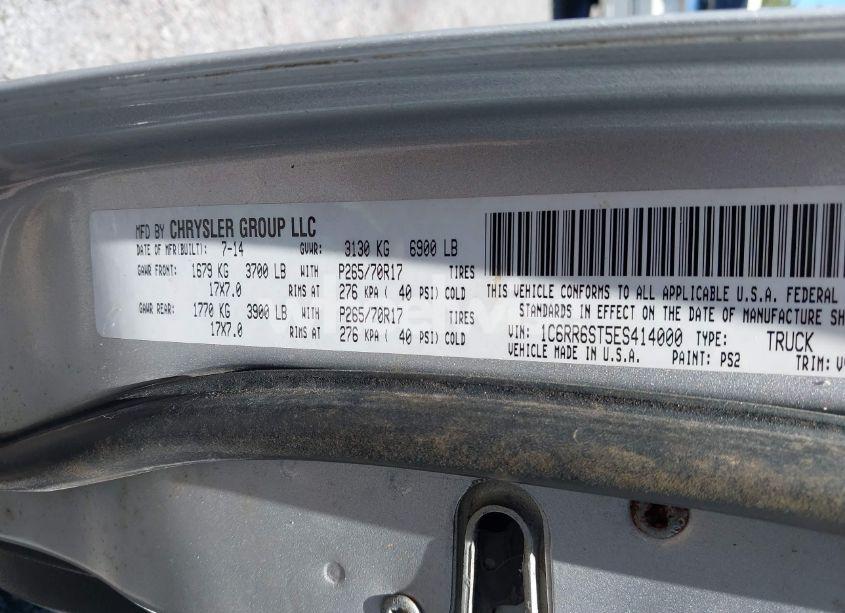 Photo 9 of 2014 Ram 1500 TRADESMAN (VIN 1C6RR6ST5ES414000)