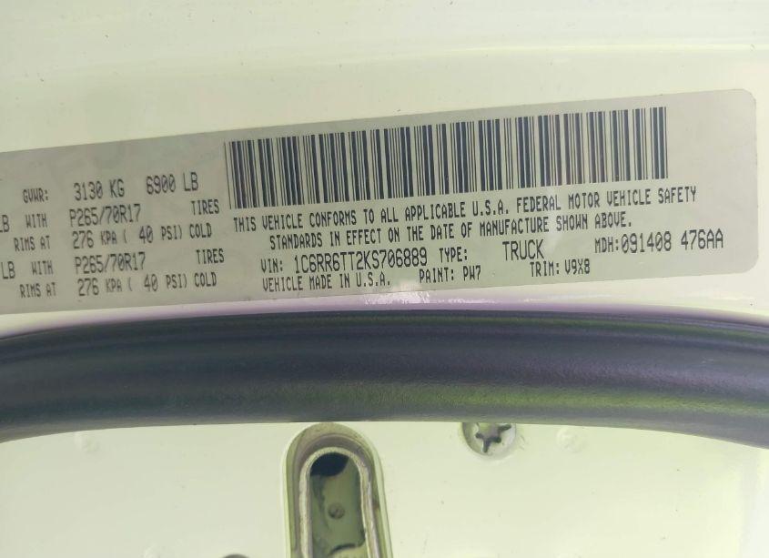 Photo 9 of 2019 Ram 1500 CLASSIC SLT 4X2 6'4 BOX (VIN 1C6RR6TT2KS706889)