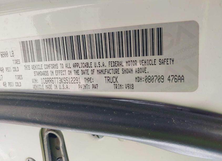 Photo 9 of 2019 Ram 1500 CLASSIC SLT (VIN 1C6RR6TT3KS512291)