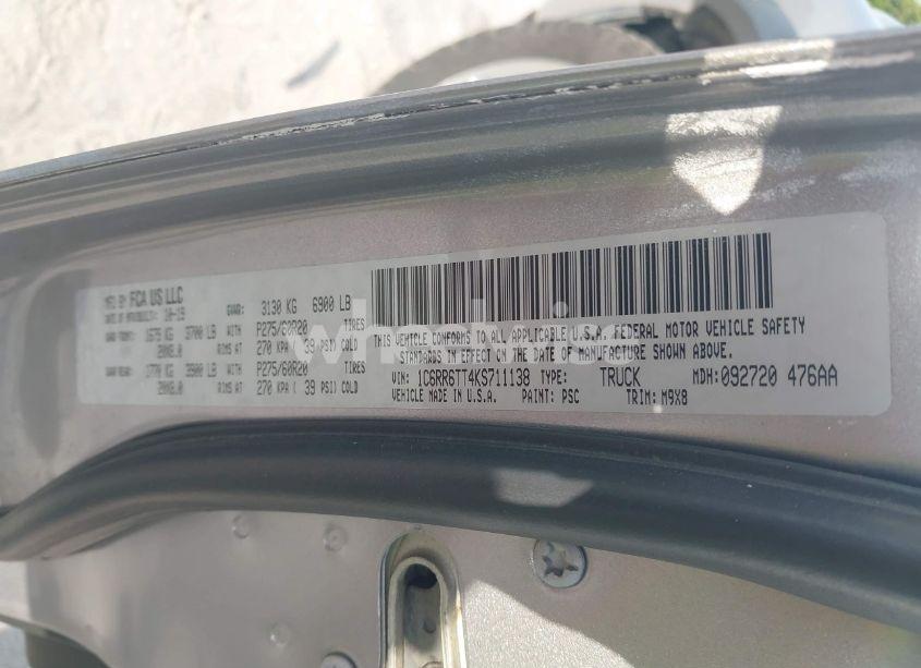 Photo 9 of 2019 Ram 1500 CLASSIC (VIN 1C6RR6TT4KS711138)