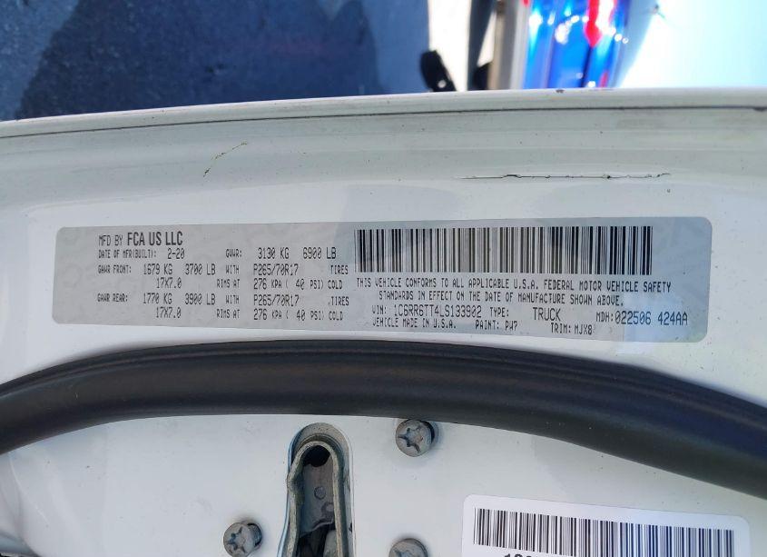 Photo 9 of 2020 Ram 1500 CLASSIC SLT 4X2 6'4 BOX (VIN 1C6RR6TT4LS133902)