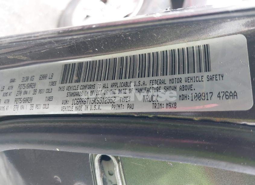 Photo 9 of 2019 Ram 1500 CLASSIC BIG HORN 4X2 6'4 BOX (VIN 1C6RR6TT5KS512552)