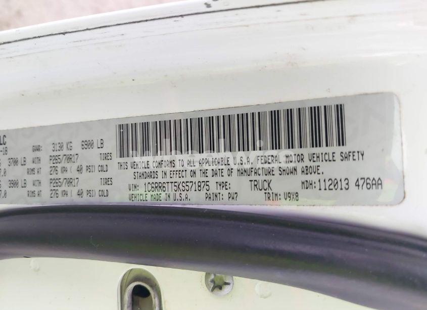 Photo 9 of 2019 Ram 1500 CLASSIC SLT 4X2 6'4 BOX (VIN 1C6RR6TT5KS571875)