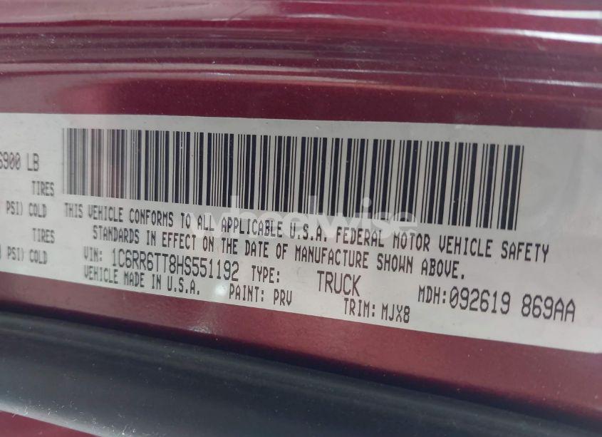 Photo 9 of 2017 Ram 1500 BIG HORN 4X2 6'4 BOX (VIN 1C6RR6TT8HS551192)