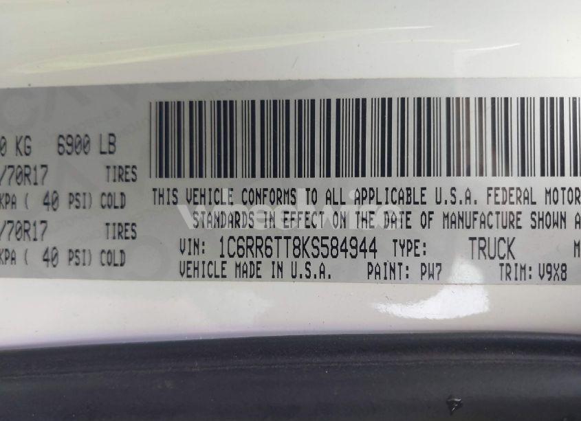 Photo 9 of 2019 Ram 1500 CLASSIC SLT 4X2 6'4 BOX (VIN 1C6RR6TT8KS584944)