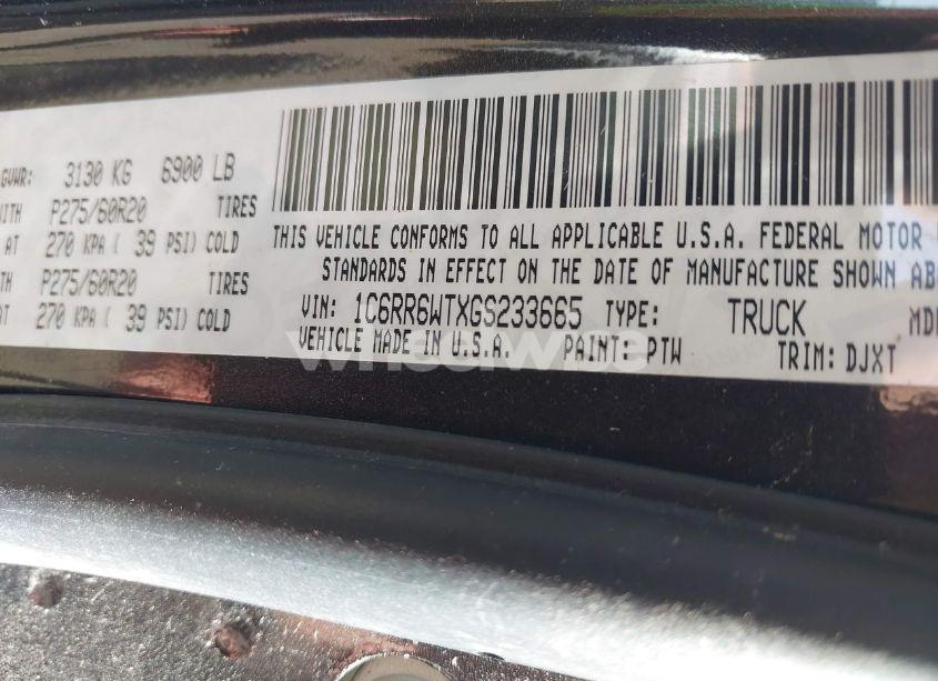 Photo 9 of 2016 Ram 1500 LONGHORN (VIN 1C6RR6WTXGS233665)