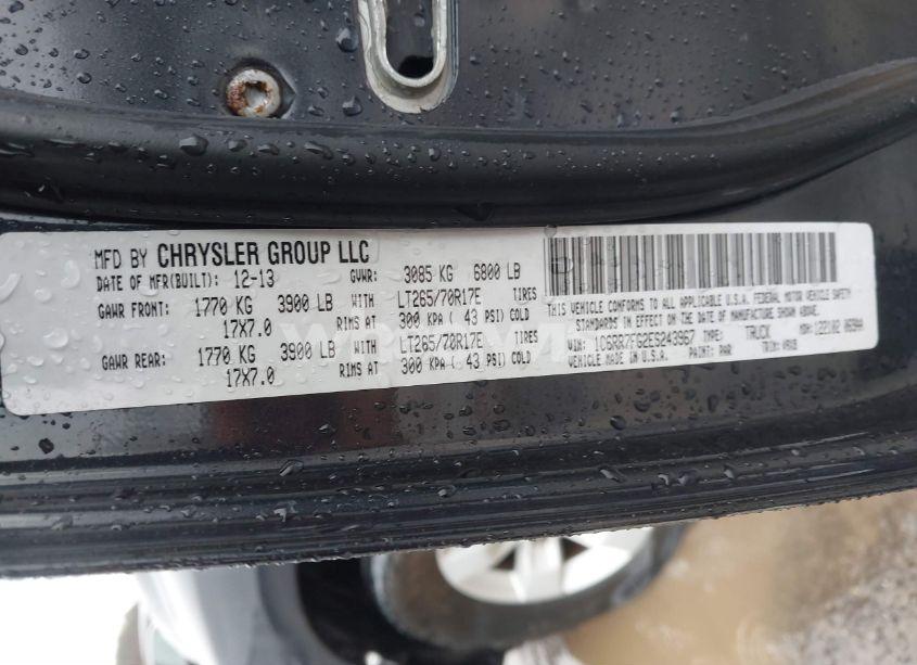 Photo 9 of 2014 Ram 1500 TRADESMAN (VIN 1C6RR7FG2ES243967)