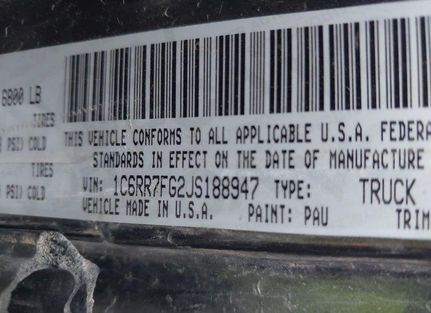 Photo 9 of 2018 Ram 1500 EXPRESS 4X4 6'4 BOX (VIN 1C6RR7FG2JS188947)