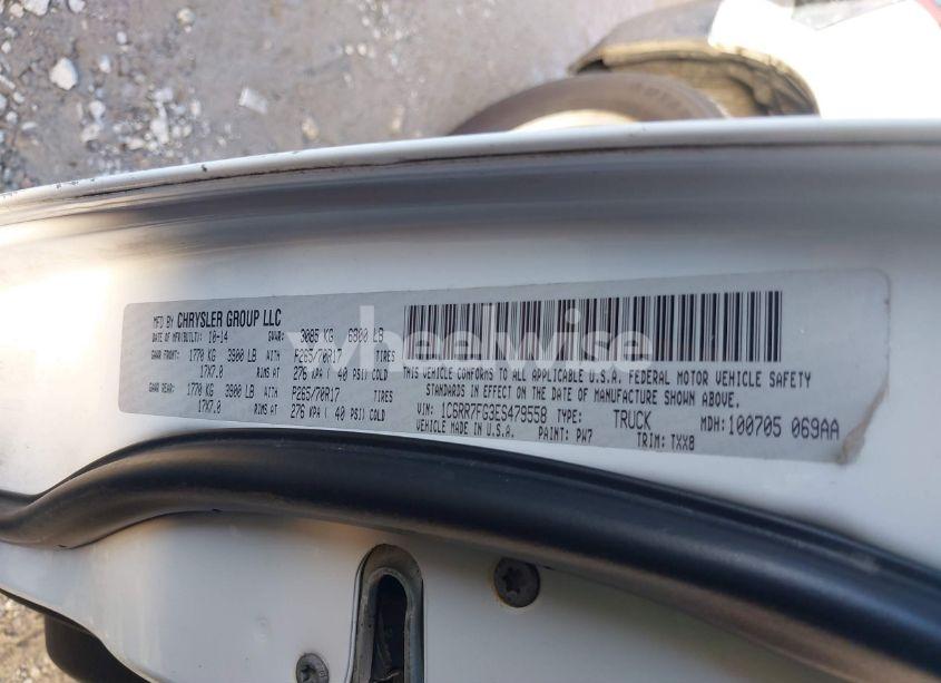 Photo 9 of 2014 Ram 1500 TRADESMAN (VIN 1C6RR7FG3ES479558)