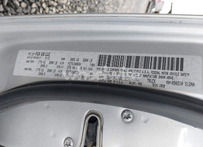 Photo 9 of 2016 Ram 1500 EXPRESS (VIN 1C6RR7FG3GS118107)