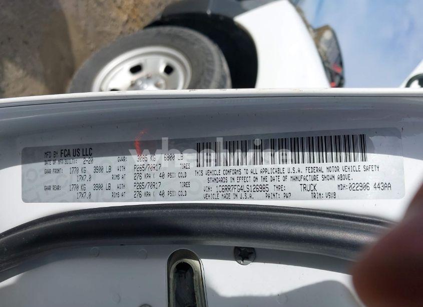 Photo 9 of 2020 Ram 1500 CLASSIC (VIN 1C6RR7FG4LS126985)