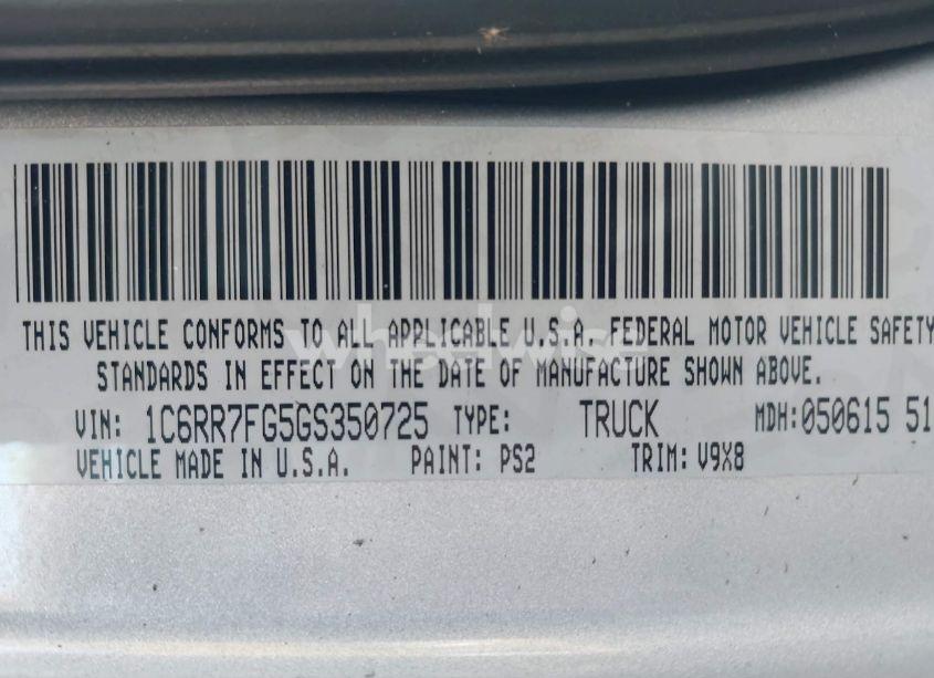 Photo 9 of 2016 Ram 1500 EXPRESS (VIN 1C6RR7FG5GS350725)