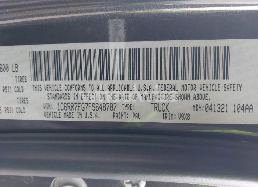 Photo 9 of 2015 Ram 1500 EXPRESS (VIN 1C6RR7FG7FS648787)