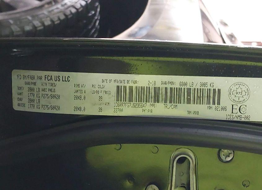 Photo 9 of 2018 Ram 1500 ST (VIN 1C6RR7FG7JS235647)