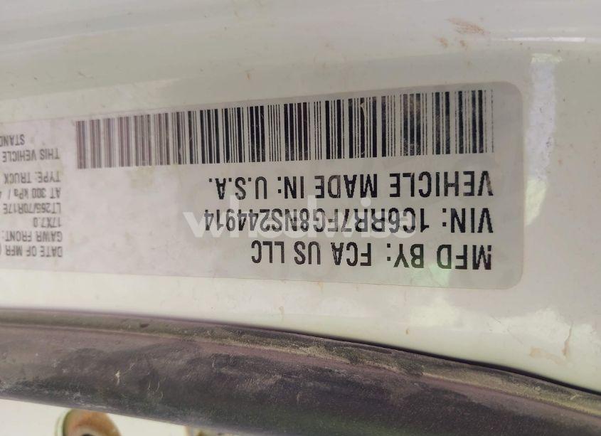 Photo 9 of 2022 Ram 1500 CLASSIC TRADESMAN 4X4 6'4 BOX (VIN 1C6RR7FG8NS244914)