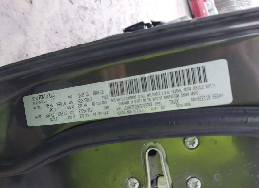 Photo 9 of 2017 Ram 1500 EXPRESS 4X4 6'4 BOX (VIN 1C6RR7FG9HS702707)