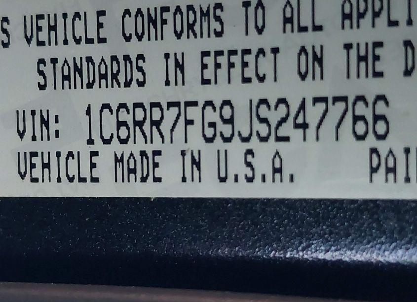 Photo 9 of 2018 Ram 1500 TRADESMAN 4X4 6'4 BOX (VIN 1C6RR7FG9JS247766)