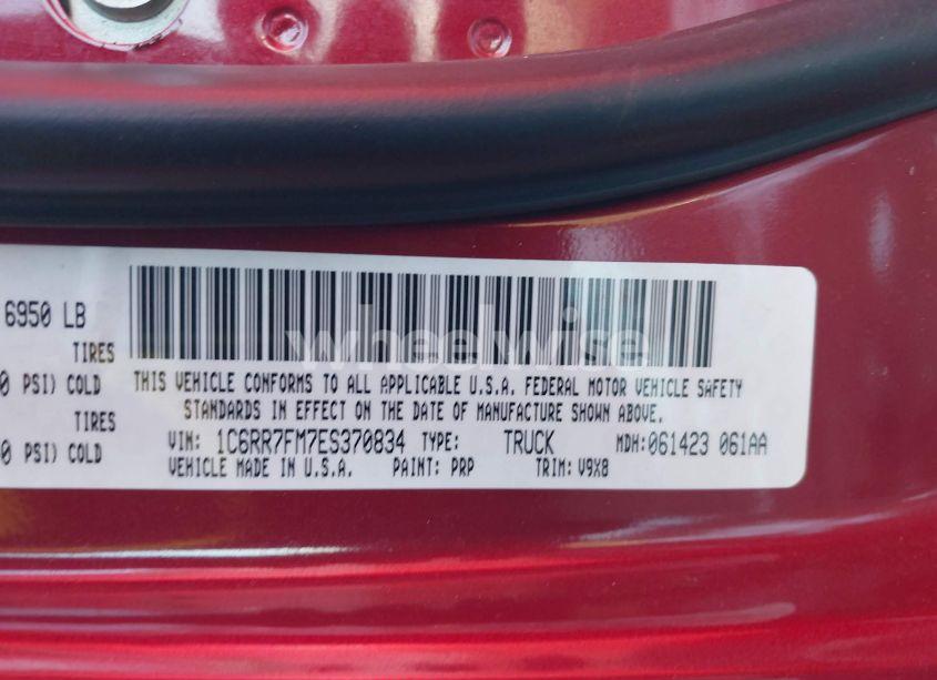 Photo 9 of 2014 Ram 1500 TRADESMAN (VIN 1C6RR7FM7ES370834)