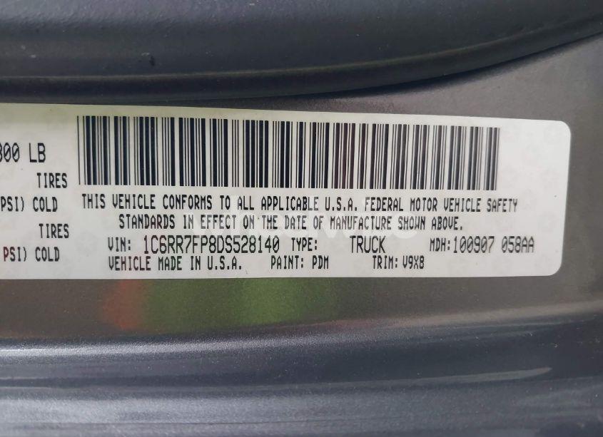 Photo 9 of 2013 Ram 1500 TRADESMAN (VIN 1C6RR7FP8DS528140)