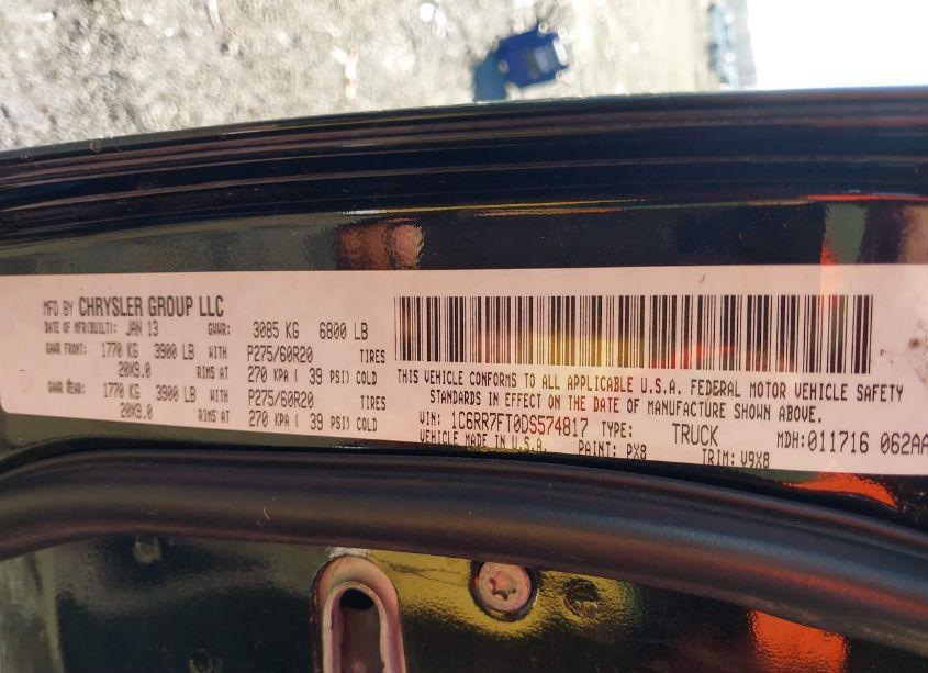 Photo 9 of 2013 Ram 1500 EXPRESS (VIN 1C6RR7FT0DS574817)