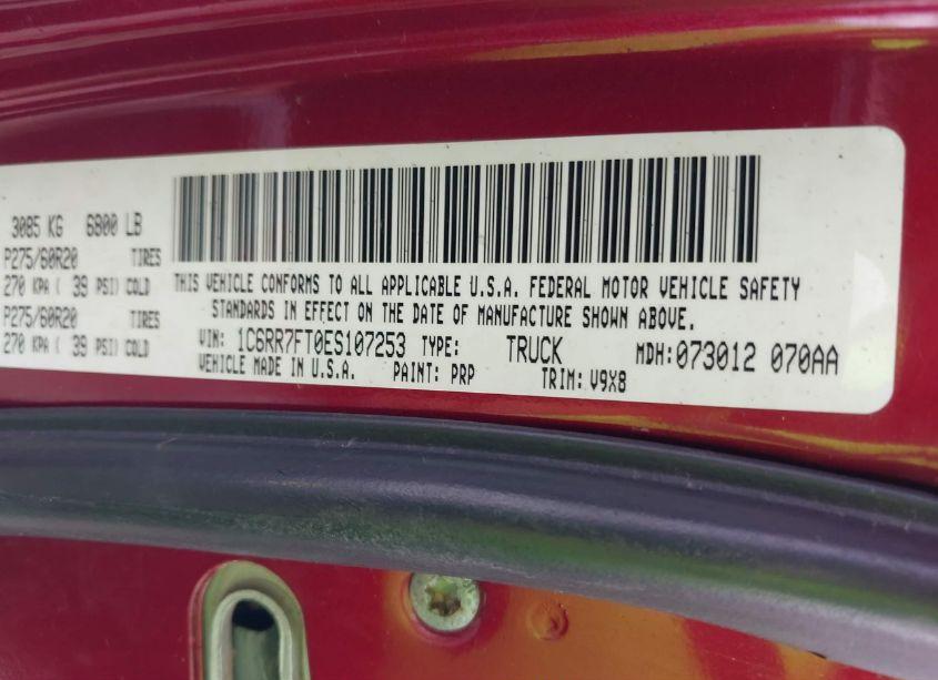 Photo 9 of 2014 Ram 1500 EXPRESS (VIN 1C6RR7FT0ES107253)