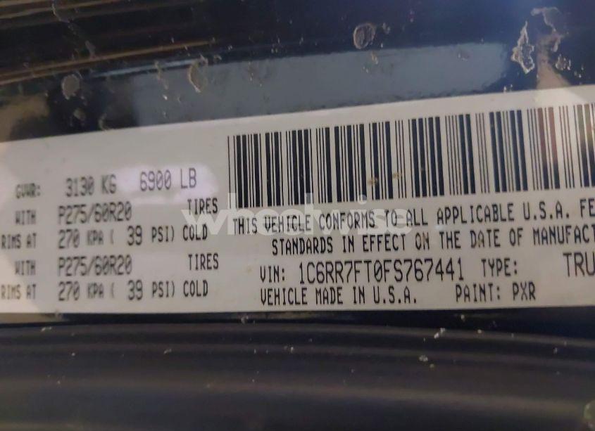 Photo 9 of 2015 Ram 1500 EXPRESS (VIN 1C6RR7FT0FS767441)