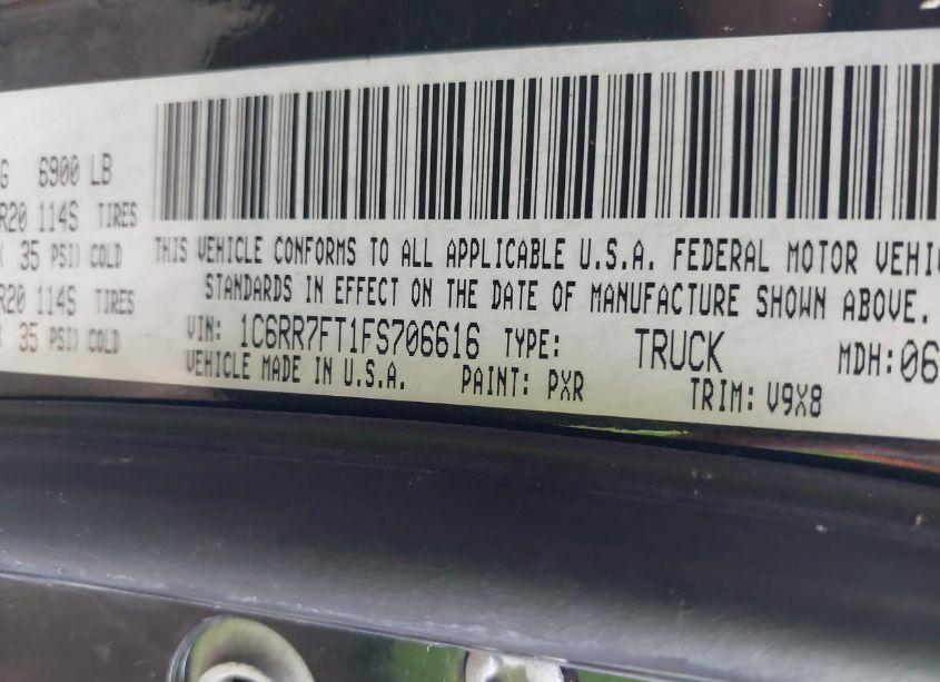 Photo 9 of 2015 Ram 1500 EXPRESS (VIN 1C6RR7FT1FS706616)