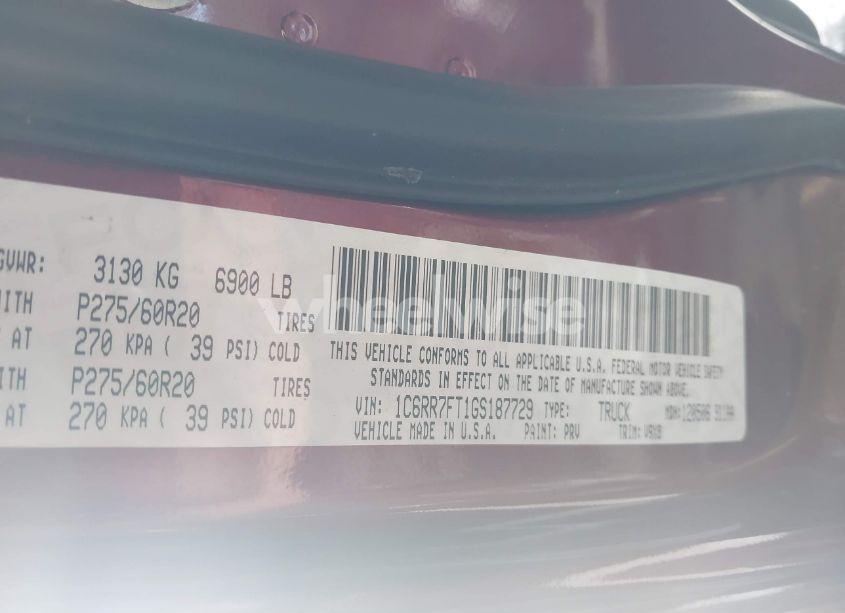 Photo 9 of 2016 Ram 1500 EXPRESS (VIN 1C6RR7FT1GS187729)