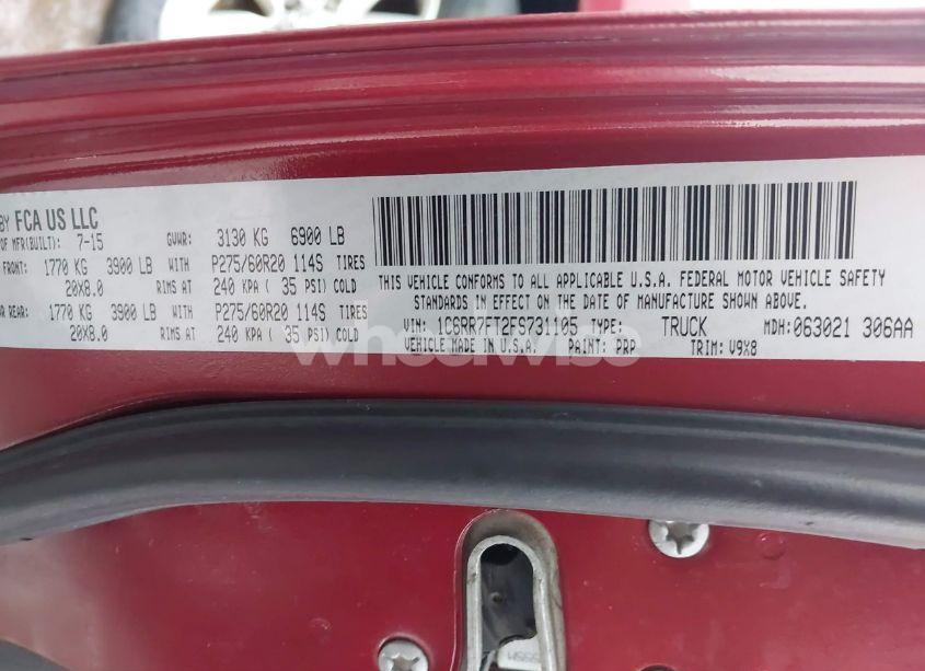 Photo 9 of 2015 Ram 1500 EXPRESS (VIN 1C6RR7FT2FS731105)